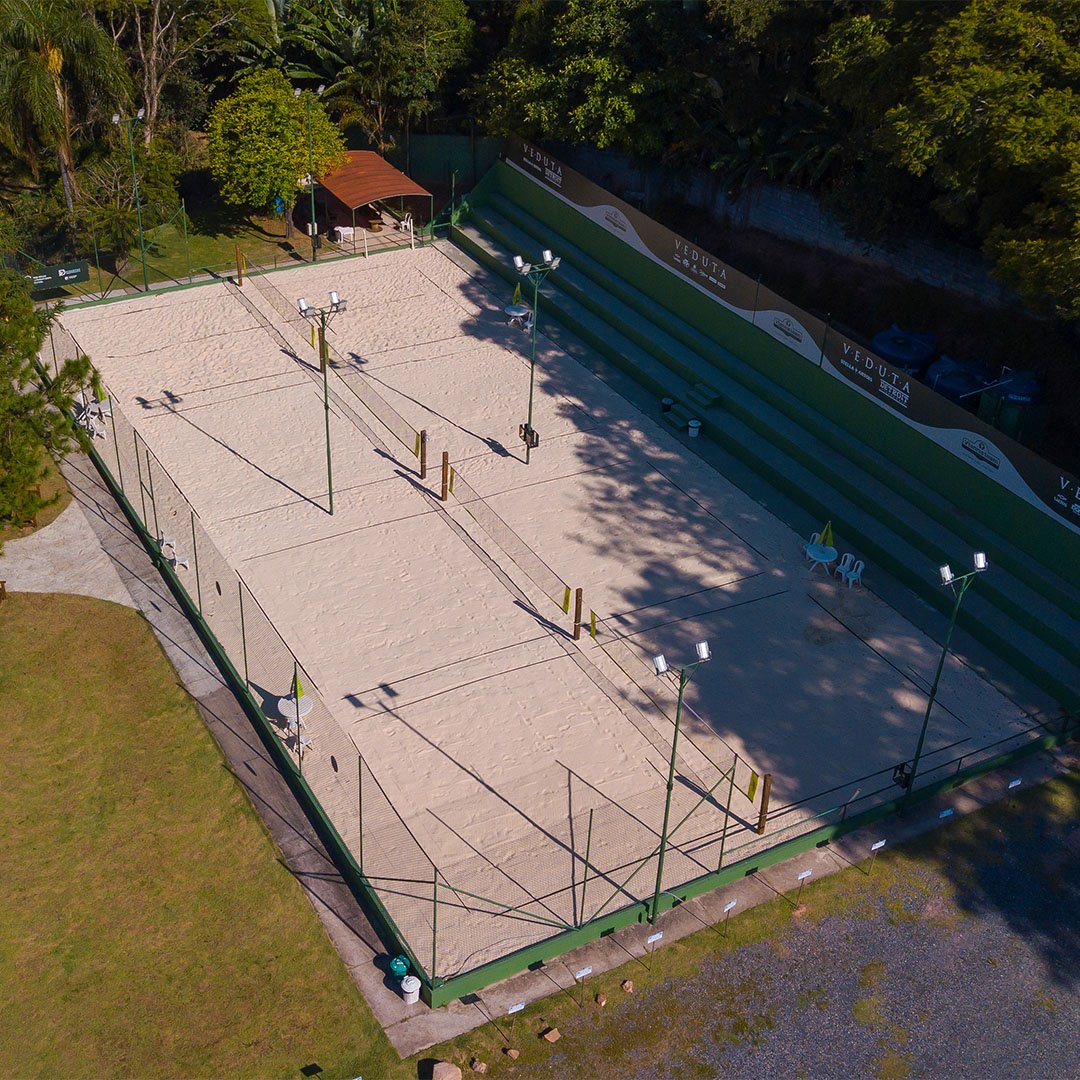 Vista aérea das quadras de Beach Tennis para locação